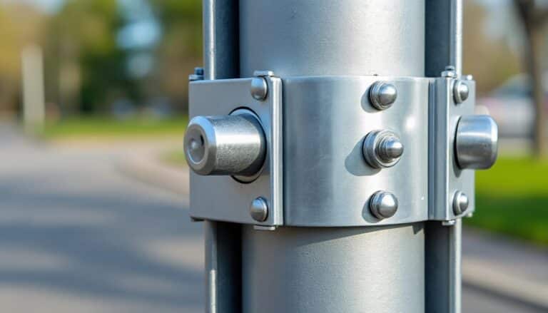 découvrez notre sélection d'accessoires indispensables pour poteaux de signalisation, incluant colliers et brides, pour une installation sécurisée et durable.