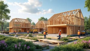 découvrez comment la construction en ossature bois contribue à réduire l'empreinte carbone des nouveaux lotissements, alliant durabilité et innovation écologique.