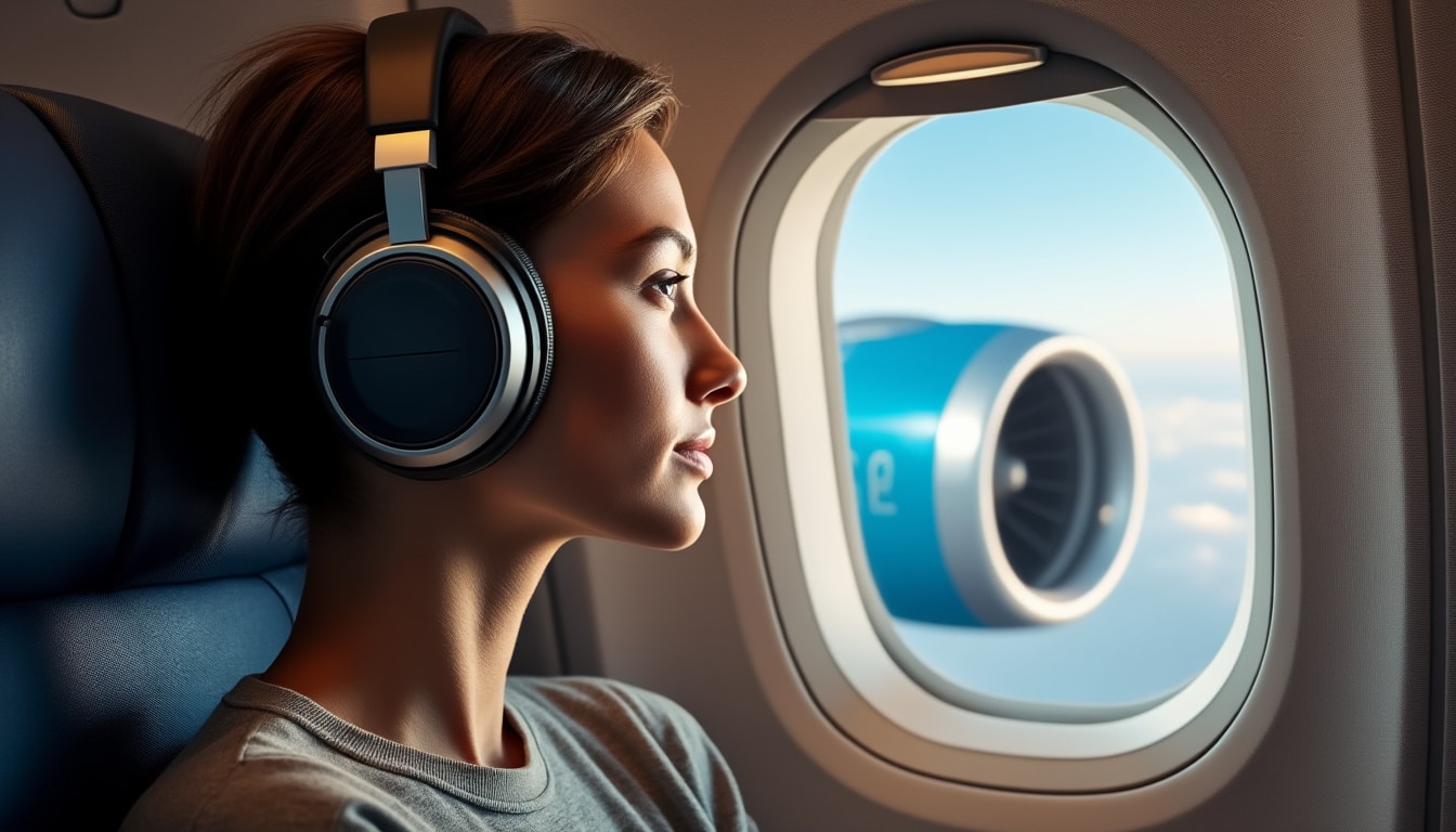 découvrez comment un casque à réduction de bruit active atténue le bourdonnement des réacteurs d’avion pour rendre le voyage plus paisible.